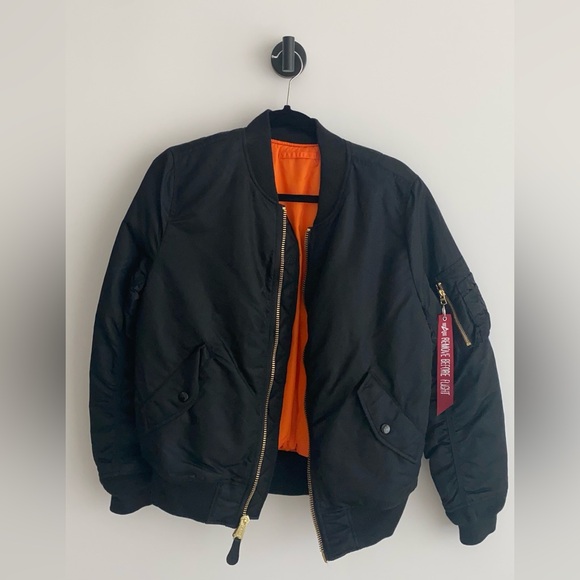 Alpha Industries MA-1 Bomber Jacket - Black - Picture 1 of 3